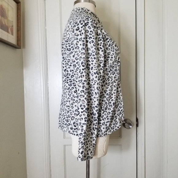 CASLON cream black animal print jacket - Picture 5 of 10